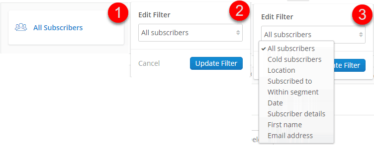 setting up a subscriber filter in convertkit