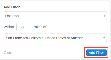 Adding a location filter in convertkit