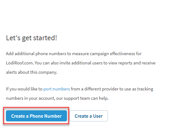 Creating A Phone number in Callrail
