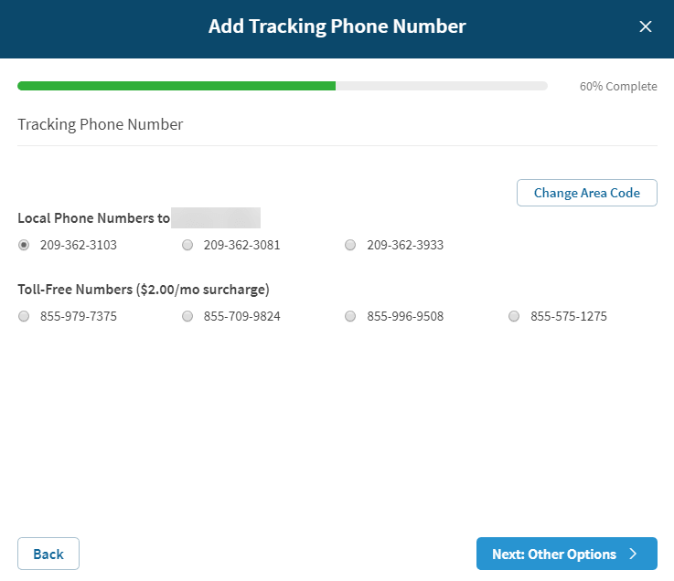Selecting Which Tracking Phone Number in Callrail