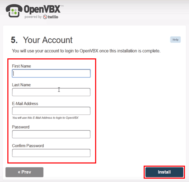 Creating Your OpenVBX Account