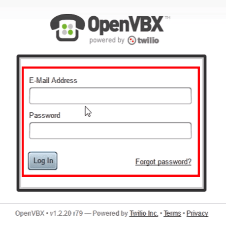 OpenVBX Login Page