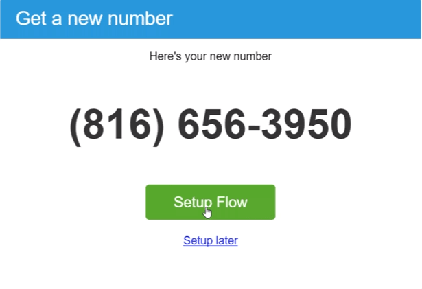 Freshly Created OpenVBX Phone Number